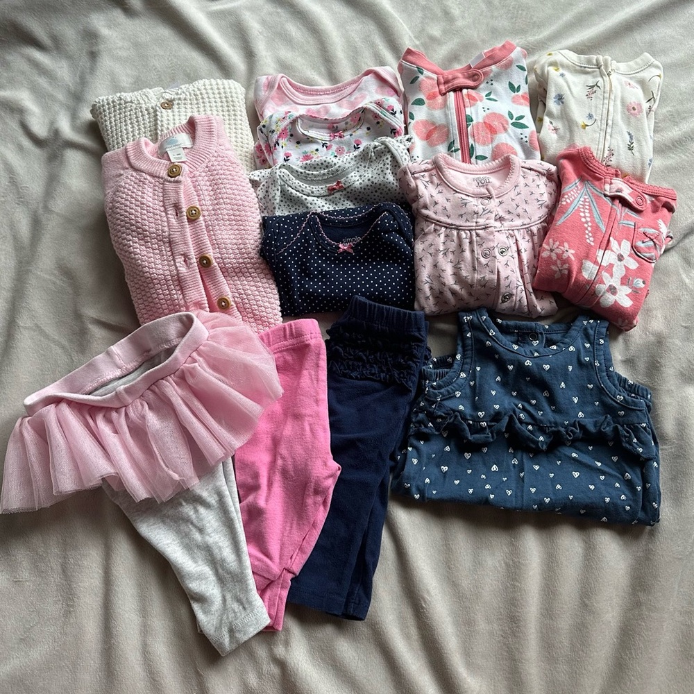 🩷 Baby Girl Clothing Bundle - Size 0-3 Months 🩷